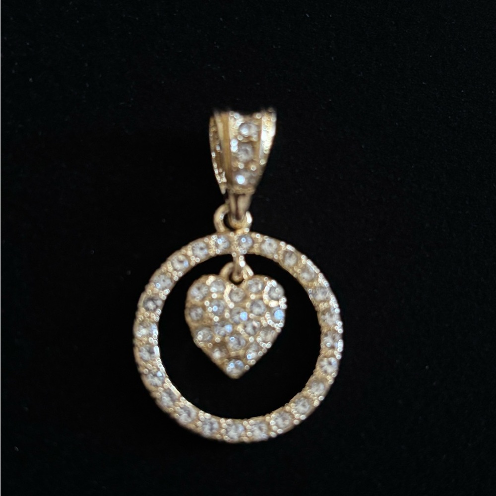 Gold plated heart pendant